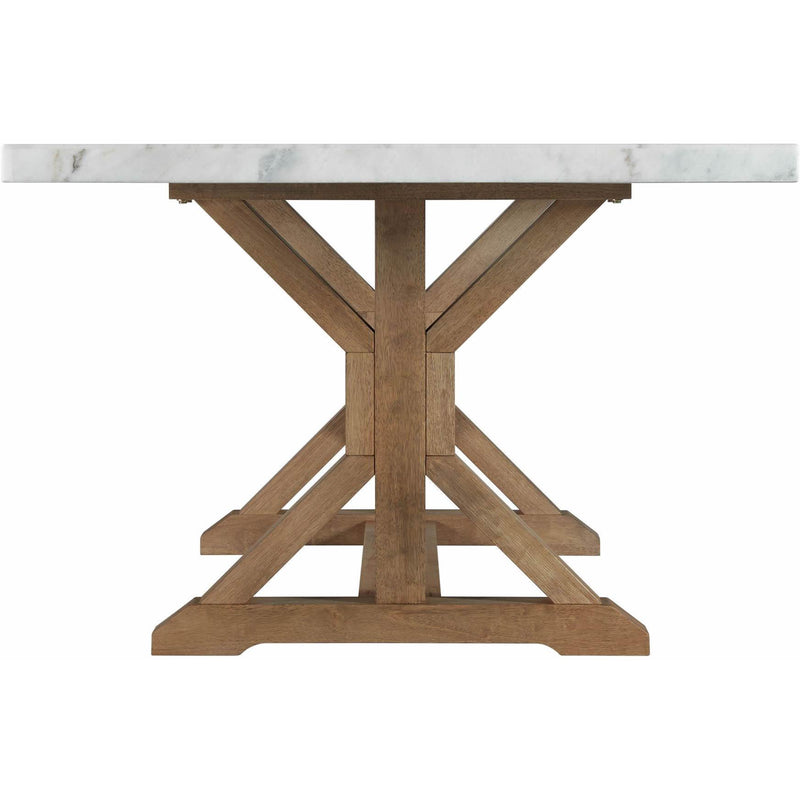 Elements International Lakeview Dining Table with Marble Top and Trestle Base CDLW100DTTB IMAGE 3
