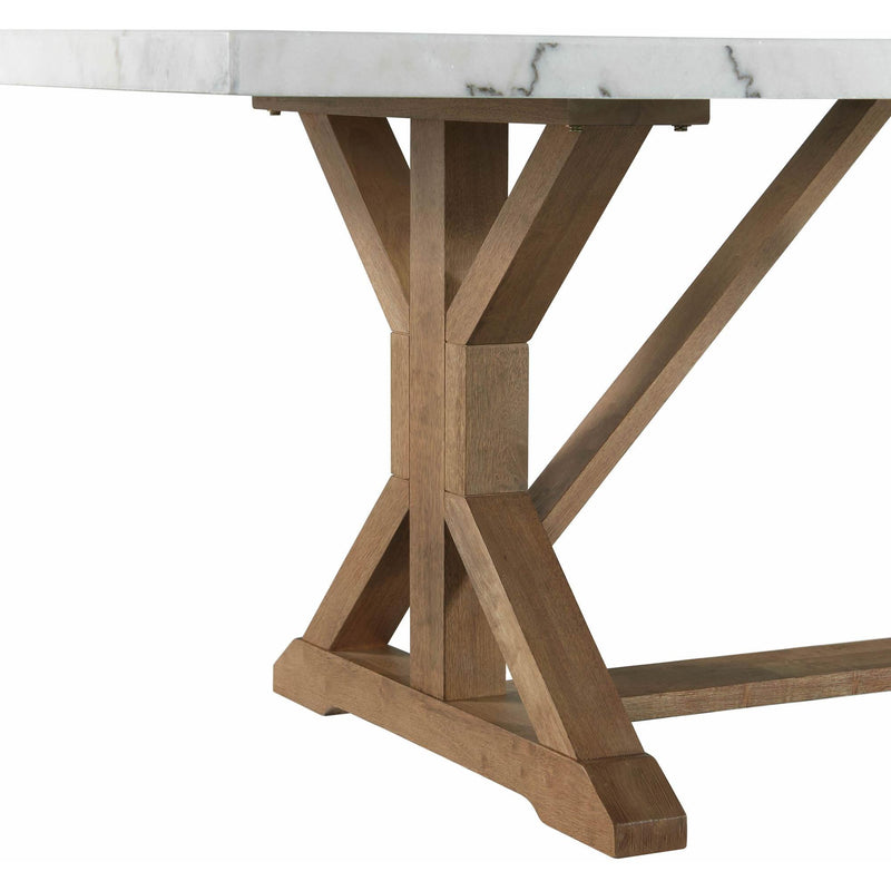 Elements International Lakeview Dining Table with Marble Top and Trestle Base CDLW100DTTB IMAGE 6