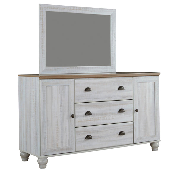 Signature Design by Ashley Haven Bay 3-Drawer Dresser with Mirror B1512-231/B1512-36 IMAGE 1