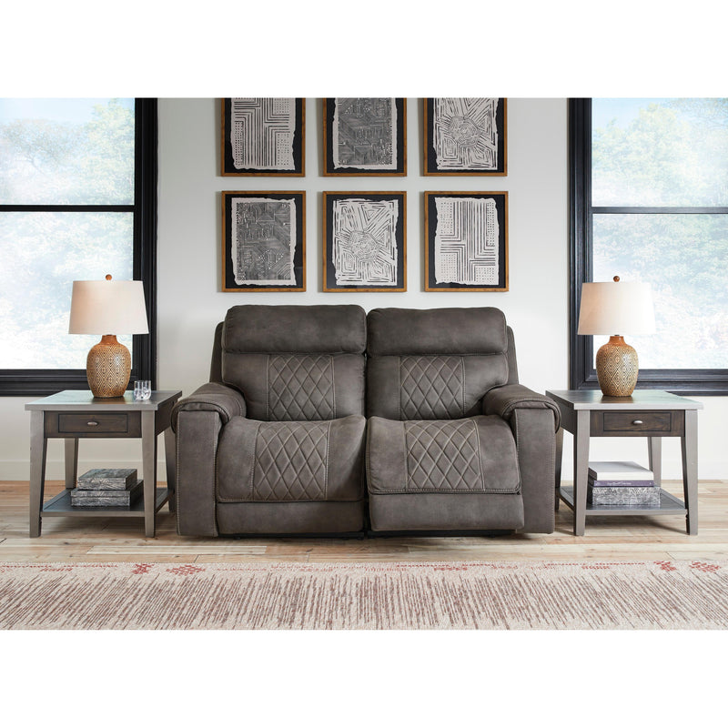 Signature Design by Ashley Hoopster Power Reclining Leather Look Loveseat 2370358/2370362 IMAGE 2