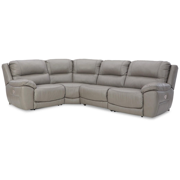 Signature Design by Ashley Dunleith Power Reclining Leather Match 4 pc Sectional U7160558/U7160577/U7160546/U7160562 IMAGE 1