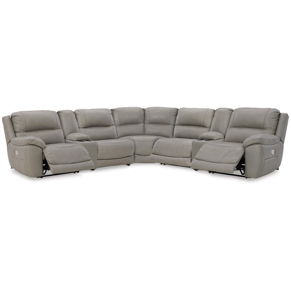 Signature Design by Ashley Dunleith Power Reclining Leather Match 7 pc Sectional U7160558/U7160557/U7160531/U7160577/U7160546/U7160557/U7160562 IMAGE 1