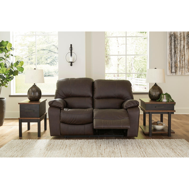 Signature Design by Ashley Leesworth Power Reclining Leather Match Loveseat U4380874 IMAGE 6