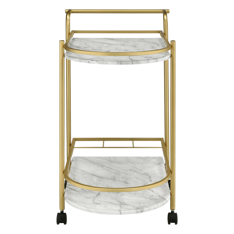 Coaster Furniture Desiree 181377 Rack Bar Cart with Casters - Gold IMAGE 2