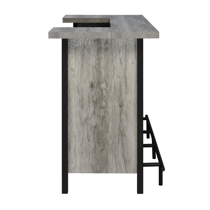 Coaster Furniture Bellemore 182105 Rectangular Storage Bar Unit - Grey Driftwood/Black IMAGE 4