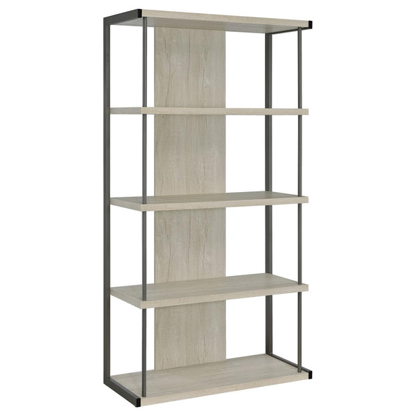 Coaster Furniture Loomis 805884 4-shelf Bookcase - Whitewashed Grey IMAGE 1