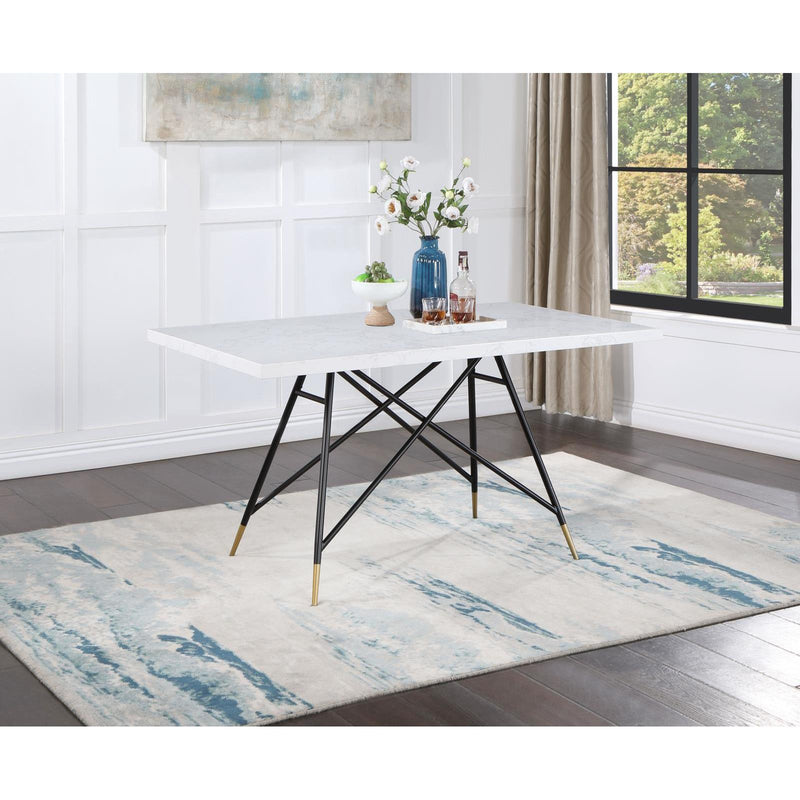 Coaster Furniture Gabrielle Dining Table with Marble Top 190361 IMAGE 2