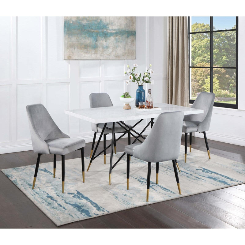 Coaster Furniture Gabrielle Dining Table with Marble Top 190361 IMAGE 6