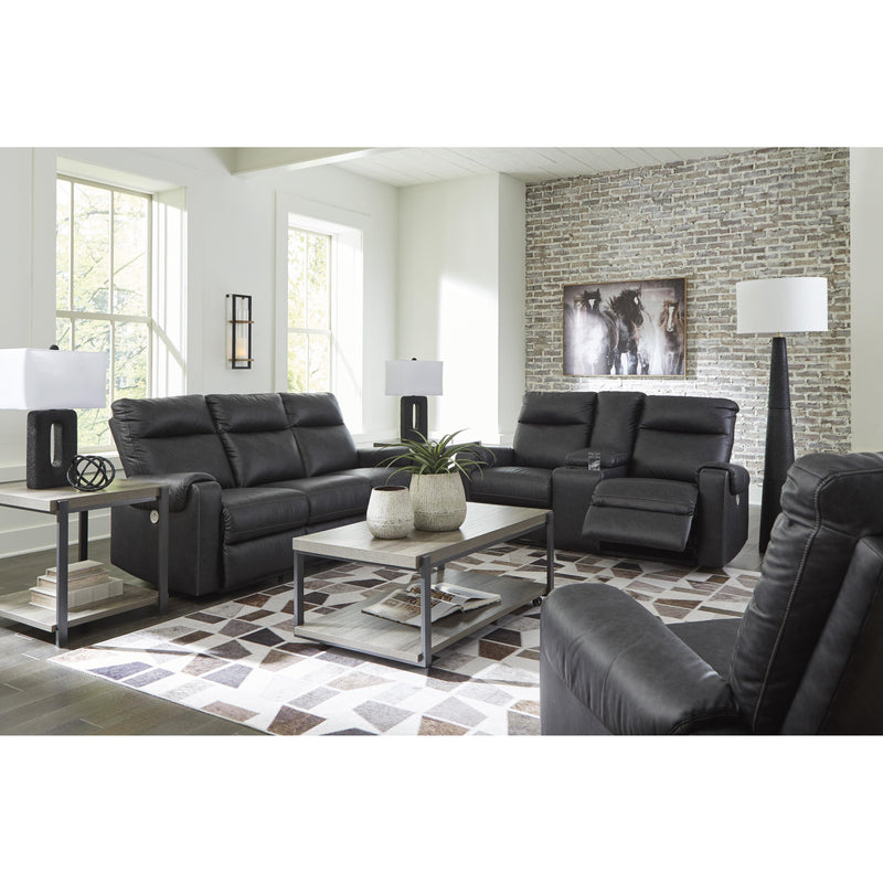 Signature Design by Ashley Axtellton Power Reclining Leather Look Loveseat 3410596 IMAGE 12