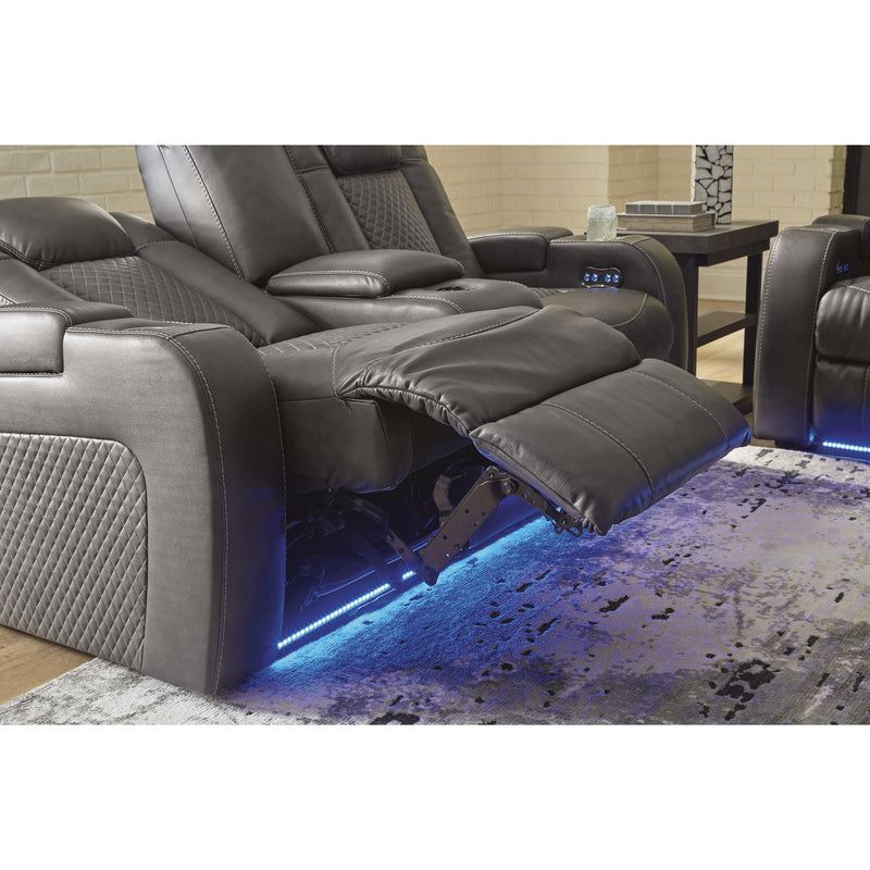 Signature Design by Ashley Fyne-Dyme Power Reclining Leather Look Loveseat 3660218 IMAGE 10