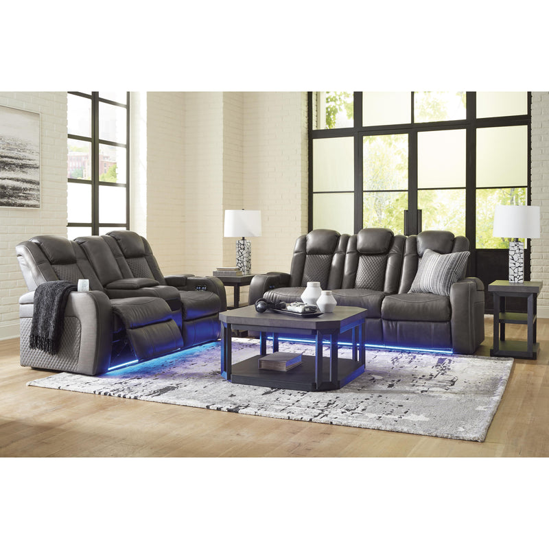 Signature Design by Ashley Fyne-Dyme Power Reclining Leather Look Loveseat 3660218 IMAGE 15