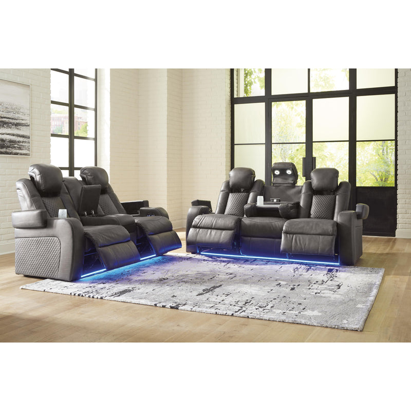 Signature Design by Ashley Fyne-Dyme Power Reclining Leather Look Loveseat 3660218 IMAGE 16