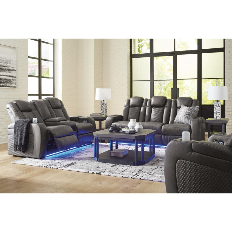 Signature Design by Ashley Fyne-Dyme Power Reclining Leather Look Loveseat 3660218 IMAGE 18
