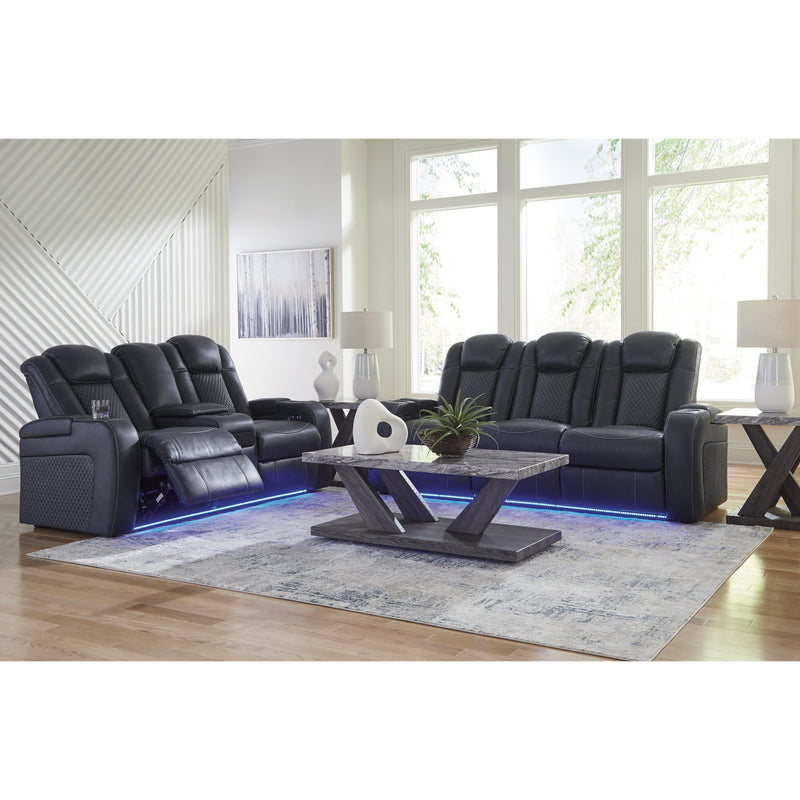Signature Design by Ashley Fyne-Dyme Power Reclining Leather Look Loveseat 3660318 IMAGE 17