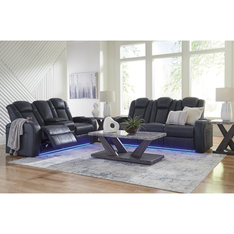 Signature Design by Ashley Fyne-Dyme Power Reclining Leather Look Loveseat 3660318 IMAGE 18