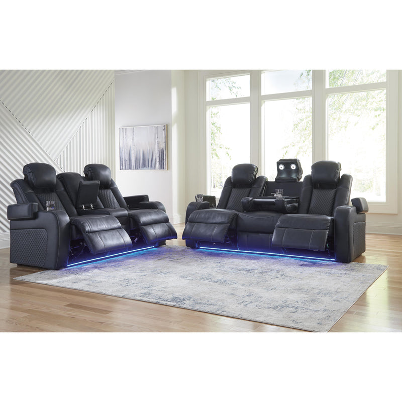 Signature Design by Ashley Fyne-Dyme Power Reclining Leather Look Loveseat 3660318 IMAGE 19