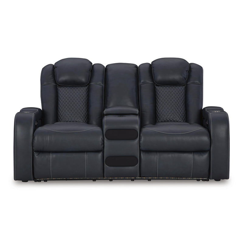 Signature Design by Ashley Fyne-Dyme Power Reclining Leather Look Loveseat 3660318 IMAGE 3