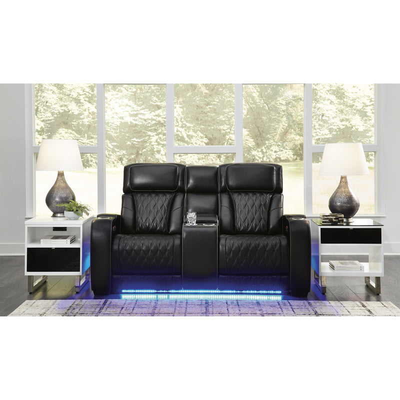 Signature Design by Ashley Boyington Power Reclining Leather Match Loveseat U2710618 IMAGE 7