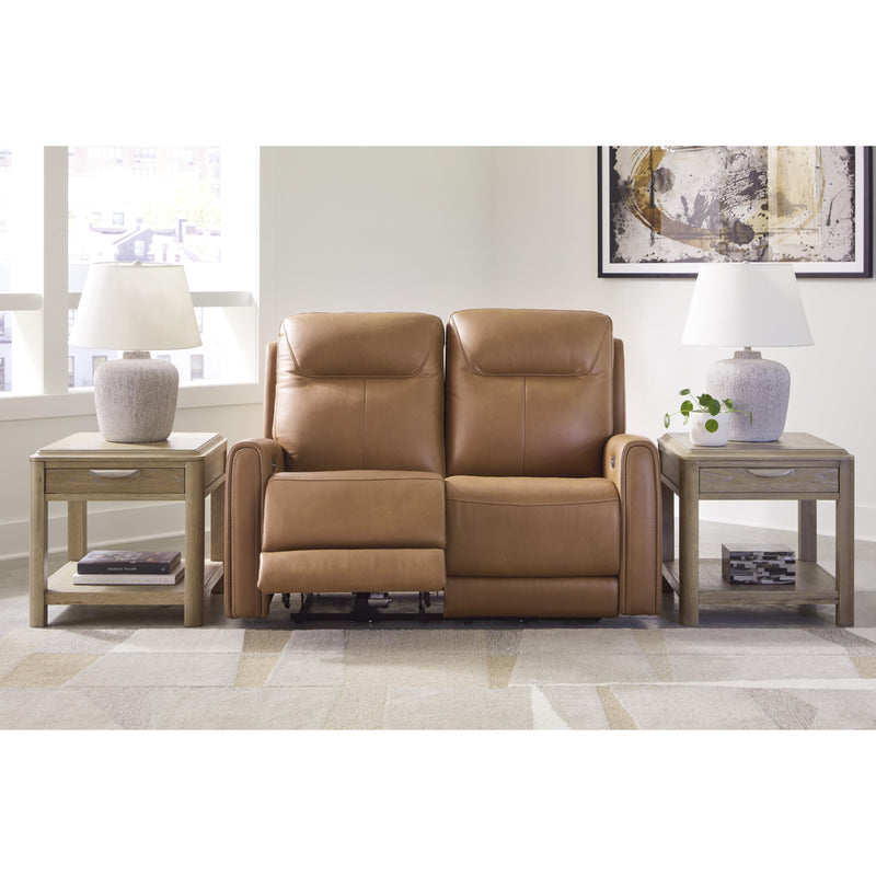 Signature Design by Ashley Tryanny Power Reclining Leather Match Loveseat U9370414 IMAGE 6