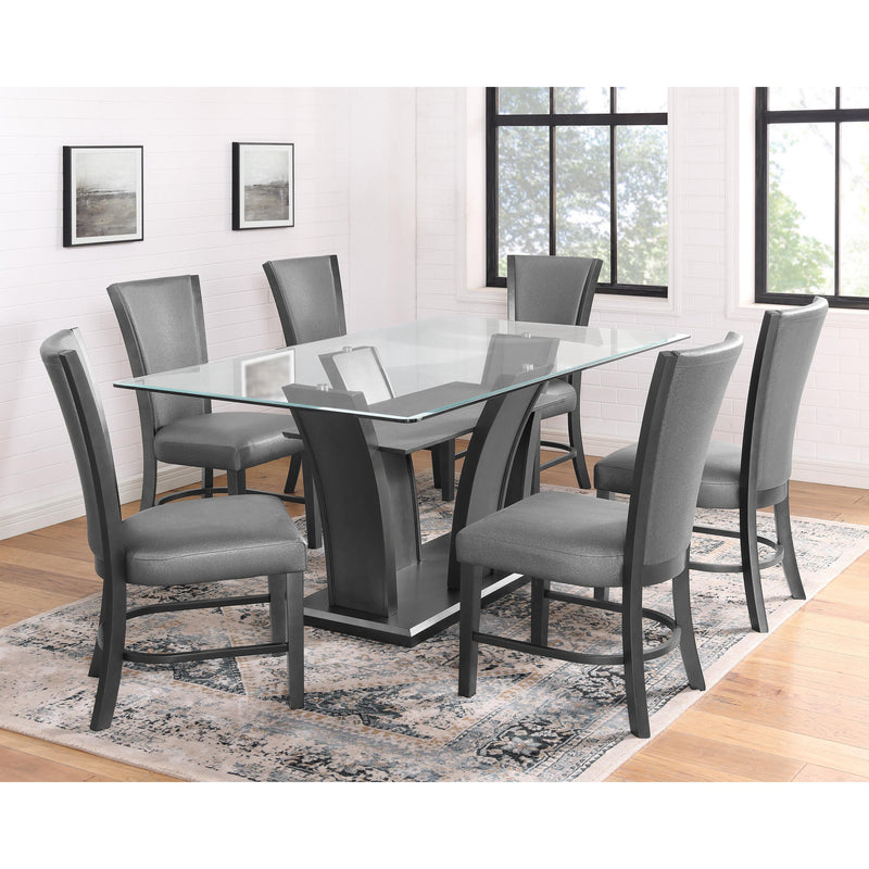 Crown Mark Camelia Dining Table with Glass Top 1216T-4272-BSL/1216T-4272-GL IMAGE 3