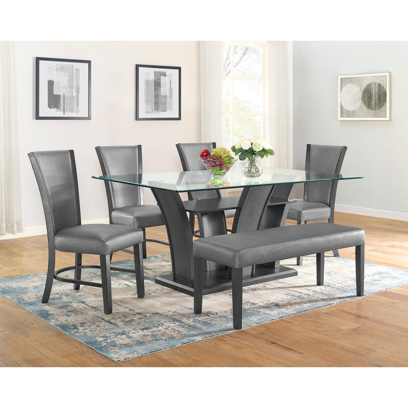 Crown Mark Camelia Dining Table with Glass Top 1216T-4272-BSL/1216T-4272-GL IMAGE 5