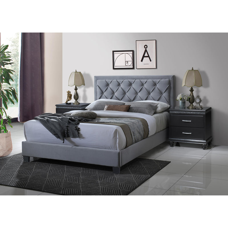 Crown Mark Danzy King Upholstered Panel Bed 5092-K-HBFB/5092-KQ-RAIL IMAGE 2