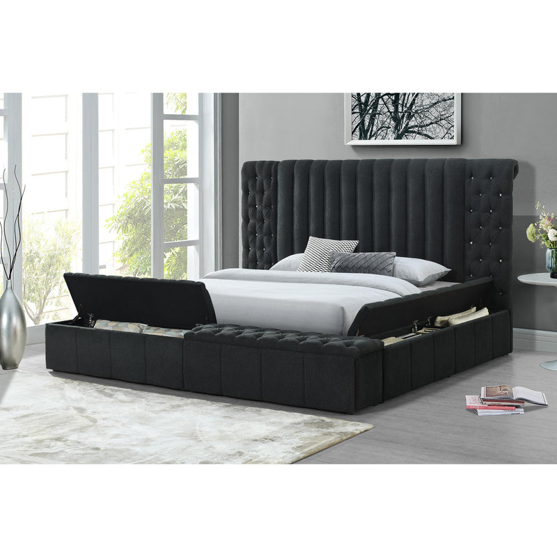 Crown Mark Danbury Queen Upholstered Platform Bed with Storage 5201CL-Q-FB/5201CL-Q-HB/5201CL-KQ-HBPL/5201CL-KQ-RL-L/5201CL-KQ-RL-R IMAGE 2