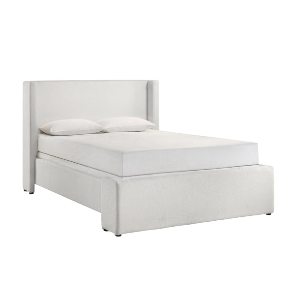Crown Mark Portia Queen Upholstered Platform Bed 5260WH-Q-HBFB/5260WH-KQ-RAIL/5260-Q-DECK IMAGE 1