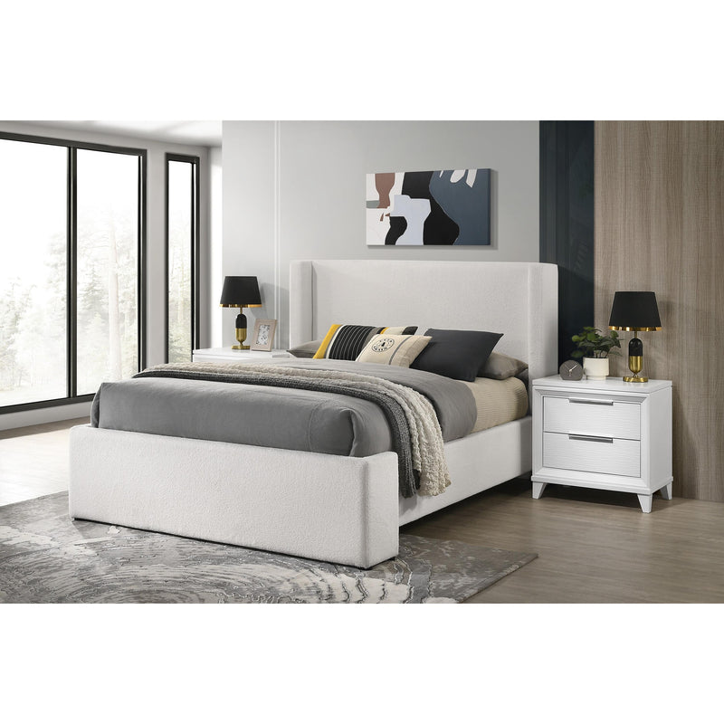 Crown Mark Portia Queen Upholstered Platform Bed 5260WH-Q-HBFB/5260WH-KQ-RAIL/5260-Q-DECK IMAGE 2