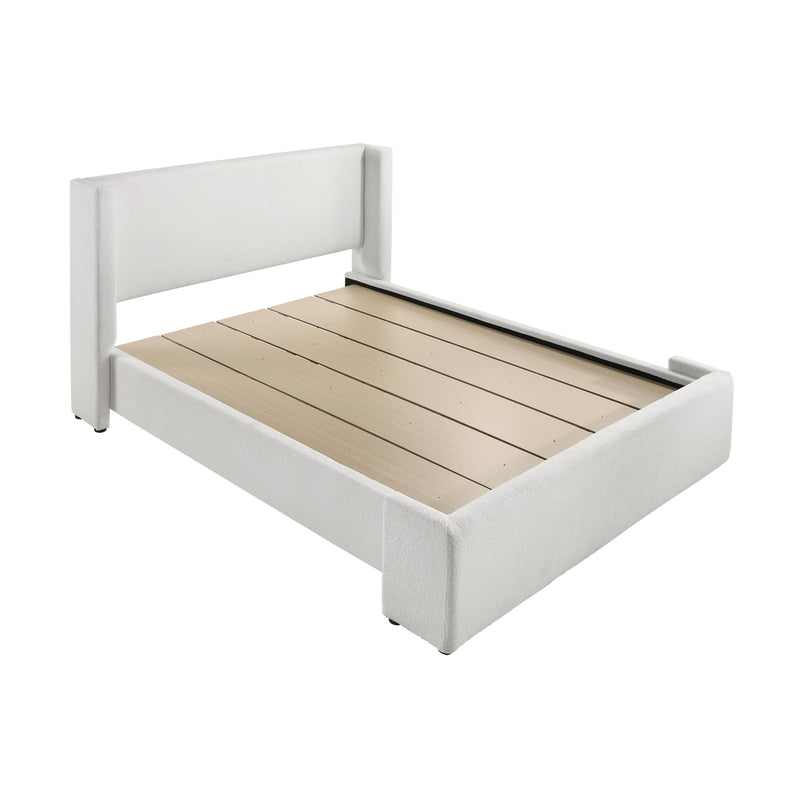 Crown Mark Portia Queen Upholstered Platform Bed 5260WH-Q-HBFB/5260WH-KQ-RAIL/5260-Q-DECK IMAGE 3