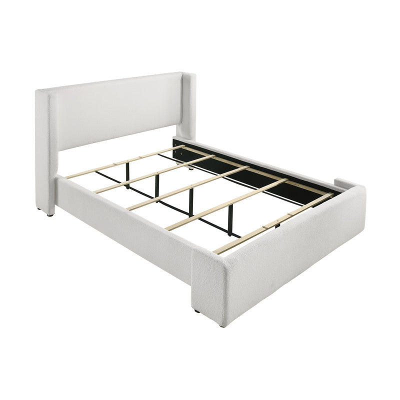 Crown Mark Portia Queen Upholstered Platform Bed 5260WH-Q-HBFB/5260WH-KQ-RAIL/5260-Q-DECK IMAGE 4