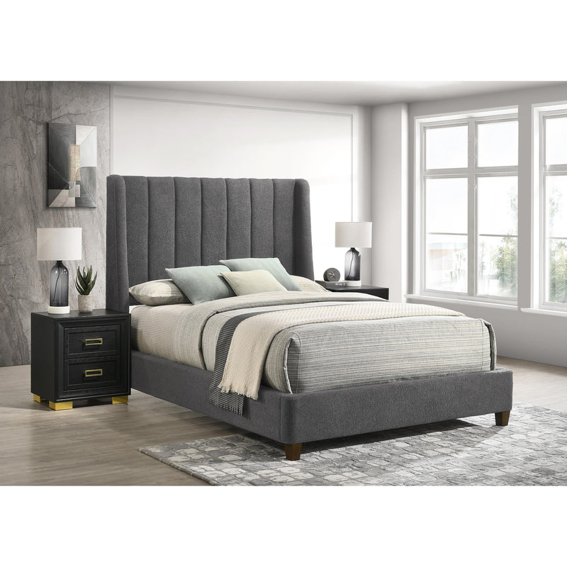 Crown Mark Agnes King Upholstered Platform Bed 5264CL-K-HBFB/5264CL-KQ-RAIL IMAGE 2