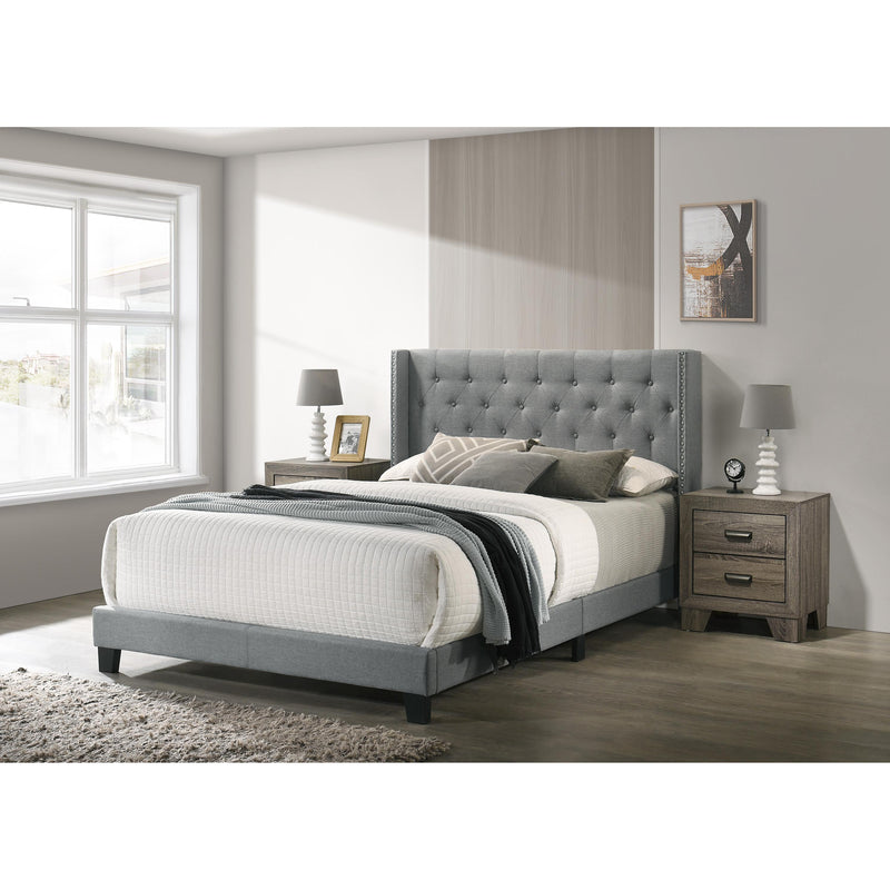 Crown Mark Makayla Queen Upholstered Panel Bed 5267GY-Q IMAGE 2