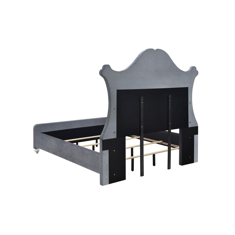 Crown Mark Cameo King Upholstered Panel Bed B2100-K-FB/B2100-K-HB/B2100-KQ-HBLEG/B2100-KQ-RAIL IMAGE 5