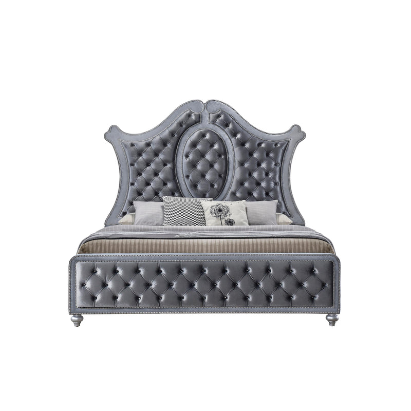 Crown Mark Cameo Queen Upholstered Panel Bed B2100-Q-FB/B2100-Q-HB/B2100-KQ-HBLEG/B2100-KQ-RAIL IMAGE 3