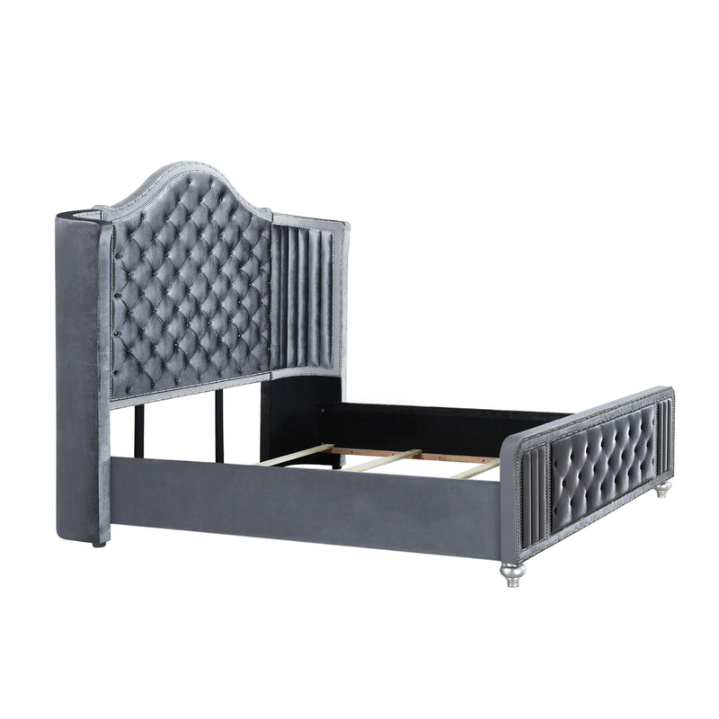 Crown Mark Cameo King Upholstered Panel Bed B2150-K-FB/B2150-K-HB/B2150-K-HBWG/B2150-KQ-RAIL IMAGE 3