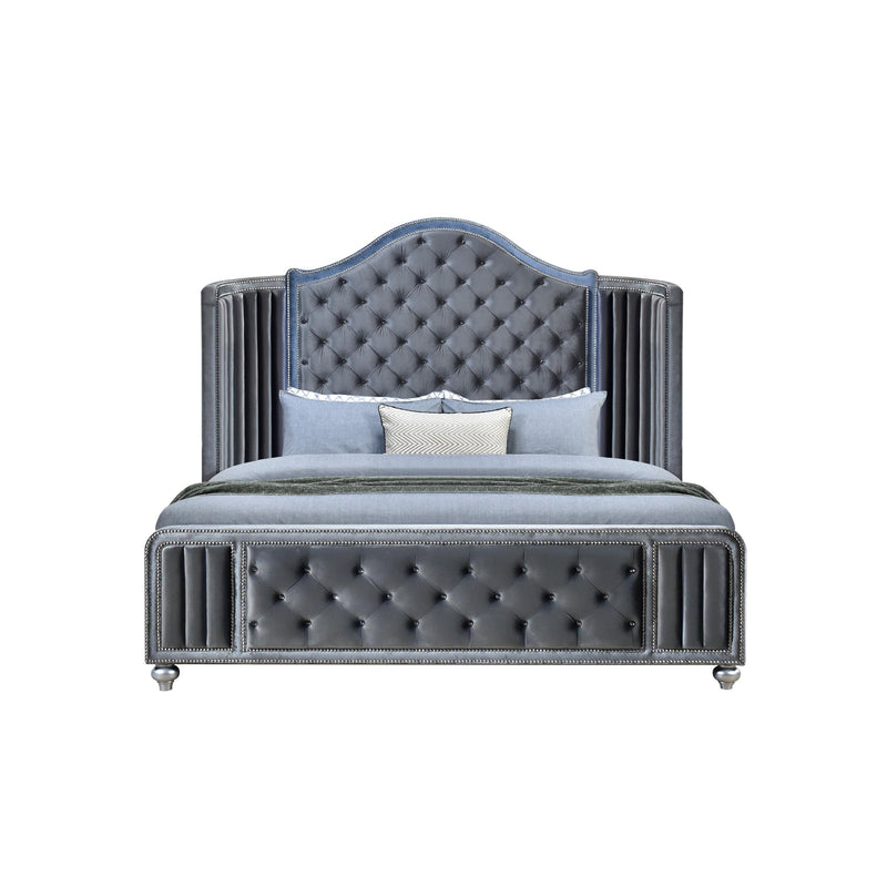 Crown Mark Cameo King Upholstered Panel Bed B2150-K-FB/B2150-K-HB/B2150-K-HBWG/B2150-KQ-RAIL IMAGE 4
