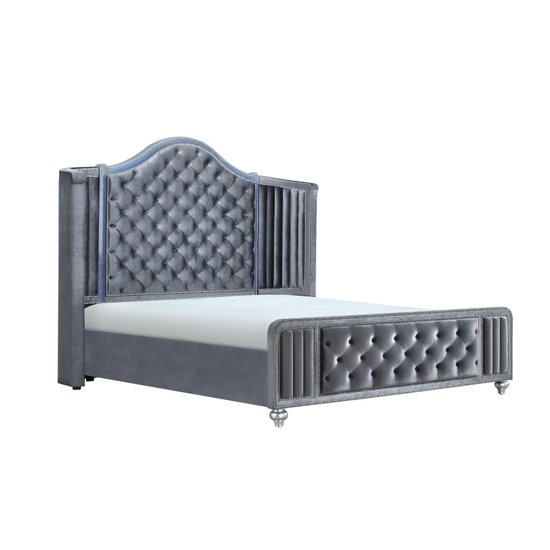Crown Mark Cameo King Upholstered Panel Bed B2150-K-FB/B2150-K-HB/B2150-K-HBWG/B2150-KQ-RAIL IMAGE 5