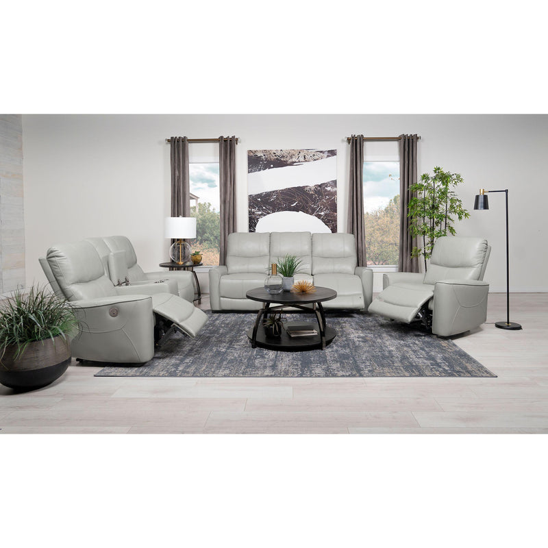 Coaster Furniture Greenfield Power Reclining Leather Match Loveseat with Console 610262P IMAGE 9