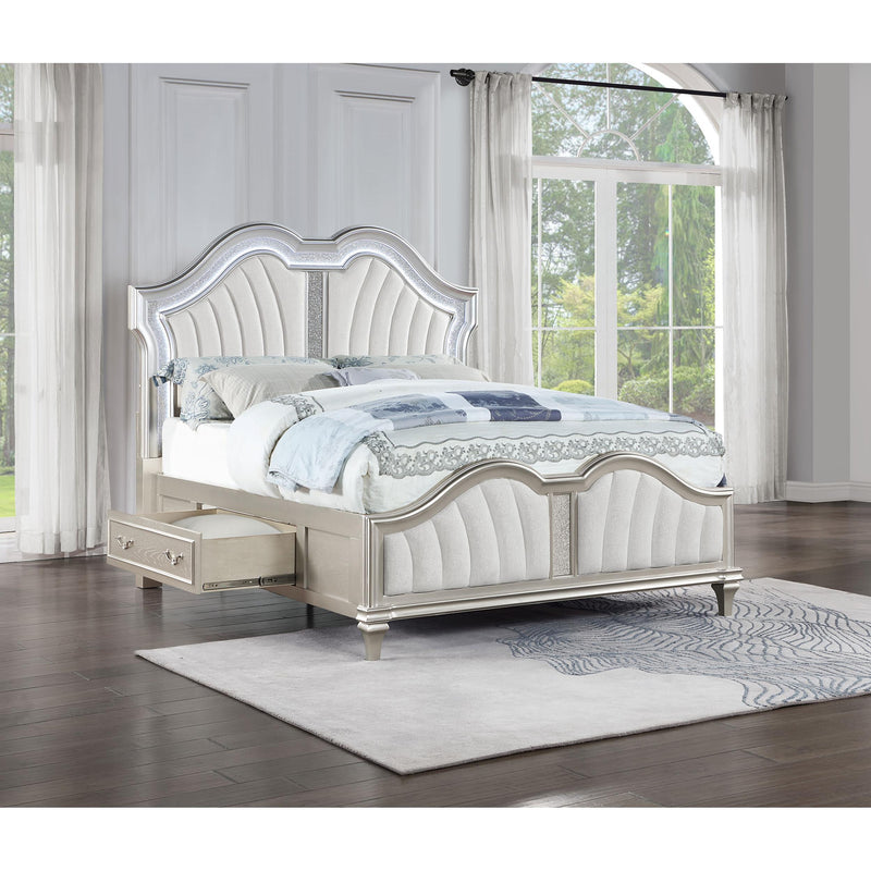 Coaster Furniture Evangeline King Upholstered Panel Bed with Storage 223390KE IMAGE 3