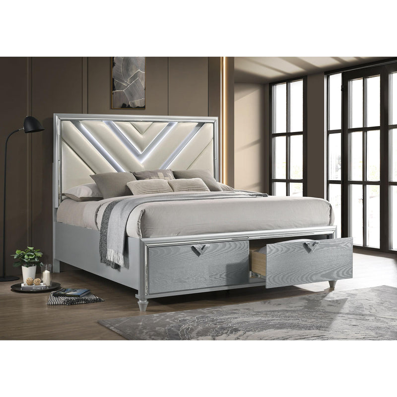 Coaster Furniture Veronica King Upholstered Platform Bed with Storage 224721KE IMAGE 2