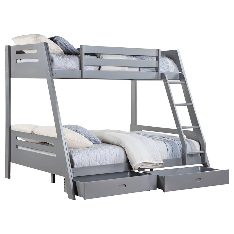 Coaster Furniture Trisha 460562TF Wood Twin Over Full Bunk Bed with Storage Drawers - Grey IMAGE 7