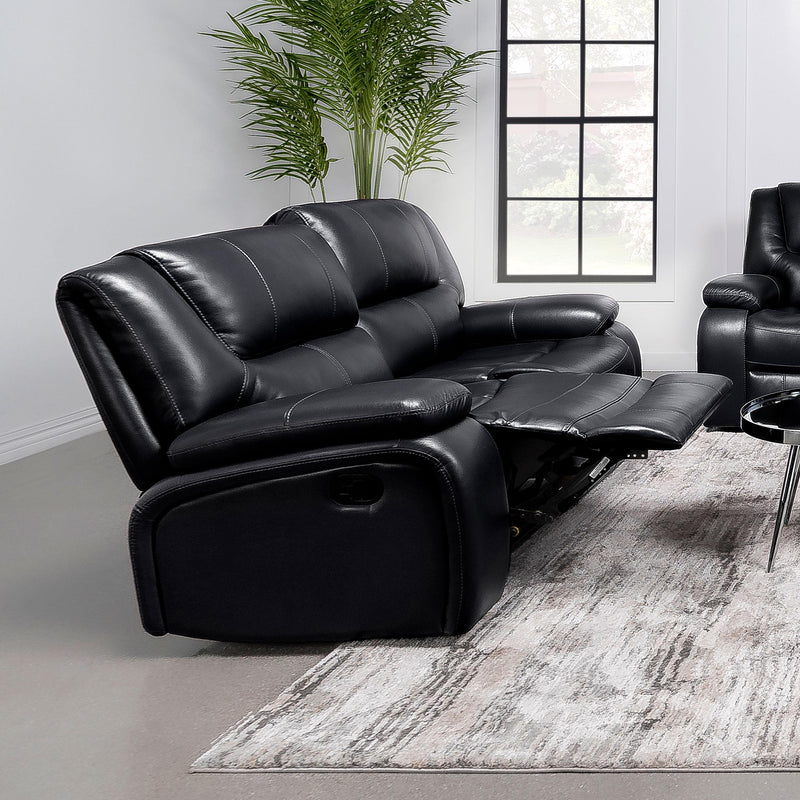 Coaster Furniture Camila Reclining Leatherette Loveseat 610245 IMAGE 3