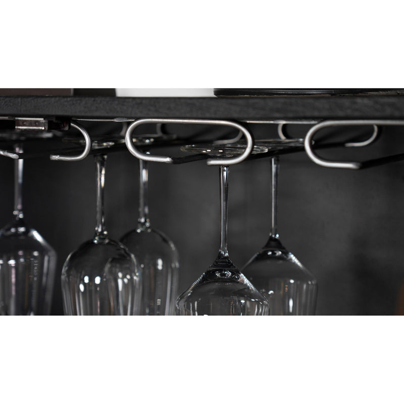 Coaster Furniture Borman 950318 2-Door Bar Cabinet Wine Storage - Walnut/Black IMAGE 12