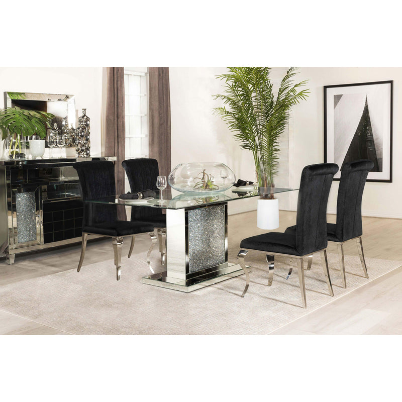 Coaster Furniture Marilyn Dining Table with Glass Top and Pedestal Base 115571N IMAGE 7