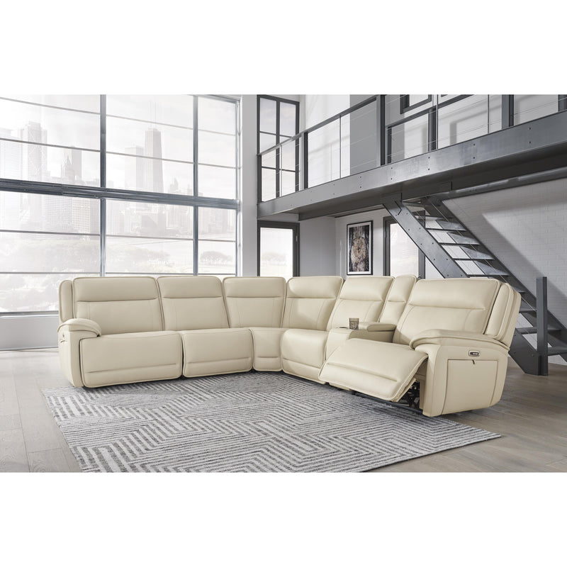 Signature Design by Ashley Double Deal Power Reclining Leather Match 6 pc Sectional U1300158/U1300131/U1300177/U1300146/U1300157/U1300162 IMAGE 2