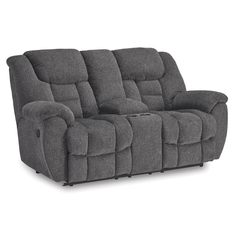 Signature Design by Ashley Foreside Reclining Fabric Loveseat with Console 3810494 IMAGE 1