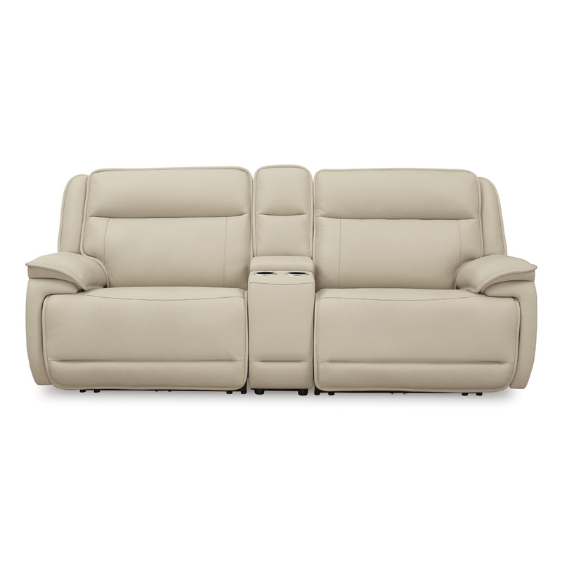 Signature Design by Ashley Double Deal Power Reclining Leather Match Loveseat with Console U1300158/U1300157/U1300162 IMAGE 1