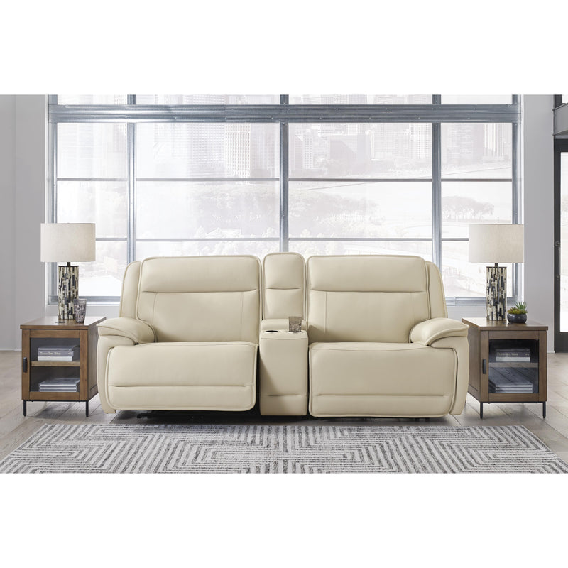 Signature Design by Ashley Double Deal Power Reclining Leather Match Loveseat with Console U1300158/U1300157/U1300162 IMAGE 2
