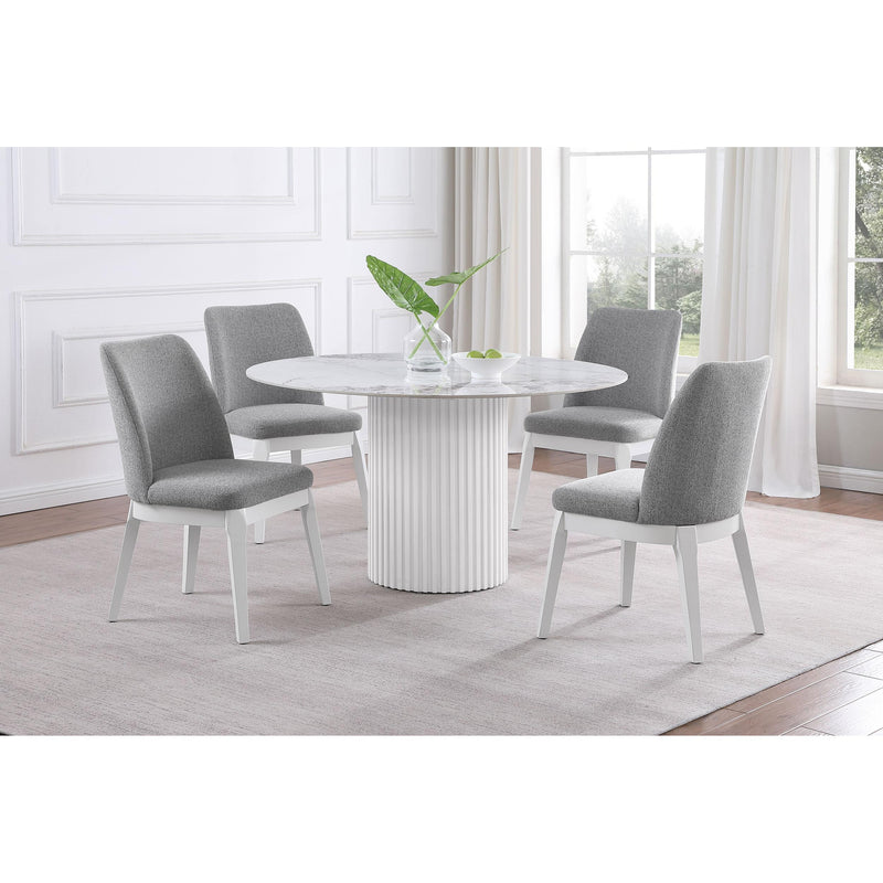 Coaster Furniture Round Acadia Dining Table with Stone Top and Pedestal Base 105580 IMAGE 7